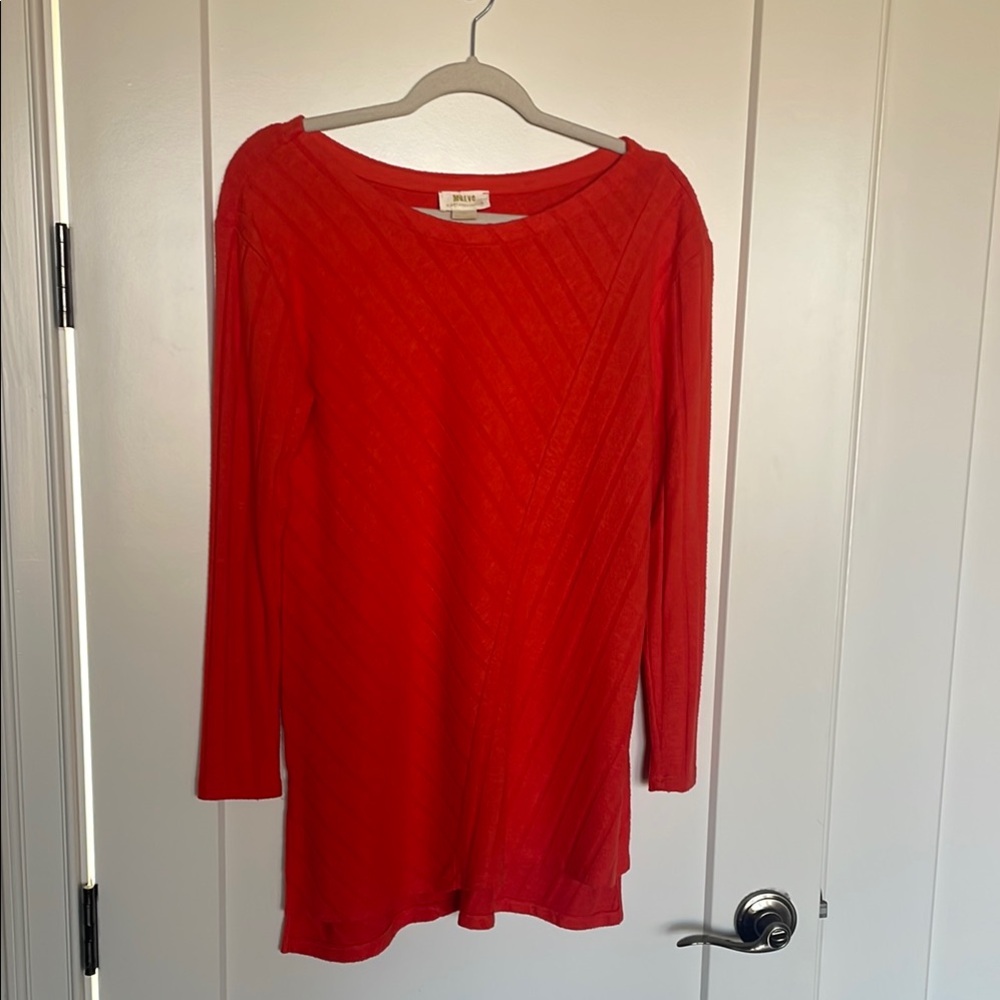 Mauve by Anthropologie orange Casual Long Sleeve Raglan sweater